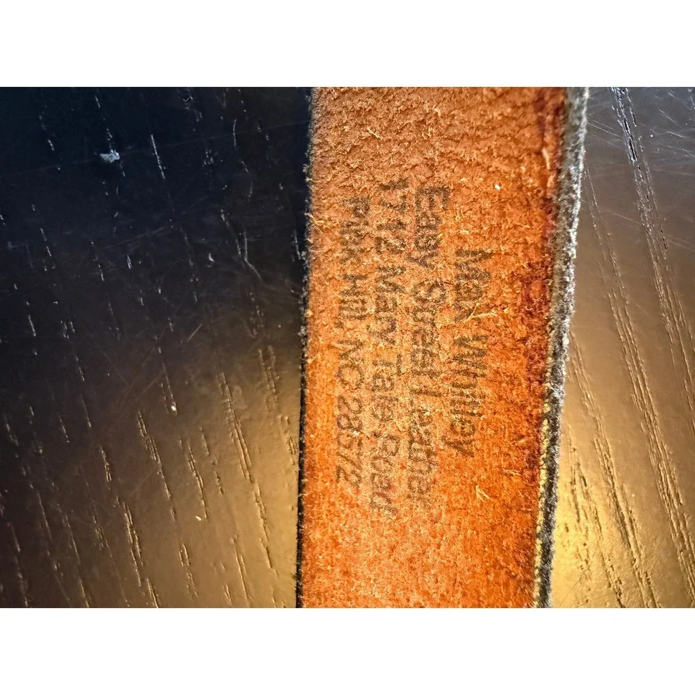Whitley Genuine‎ Leather Belt 31 Burgundy Classic Casual